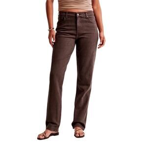 ABERCROMBIE & FITCH 90's Relax Jeans Women 25 Curve Love Brown Straight Cowgirl